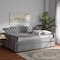 Baxton Studio Freda Grey Velvet and Button Tufted Full Size Daybed with Trundle 164-10409 - alternate 5